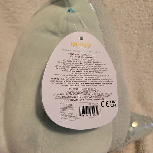 Squishmallows Arilla 7” sage green Armadillo Stuffed Plush NWT 2023 KellyToy - Picture 4 of 7